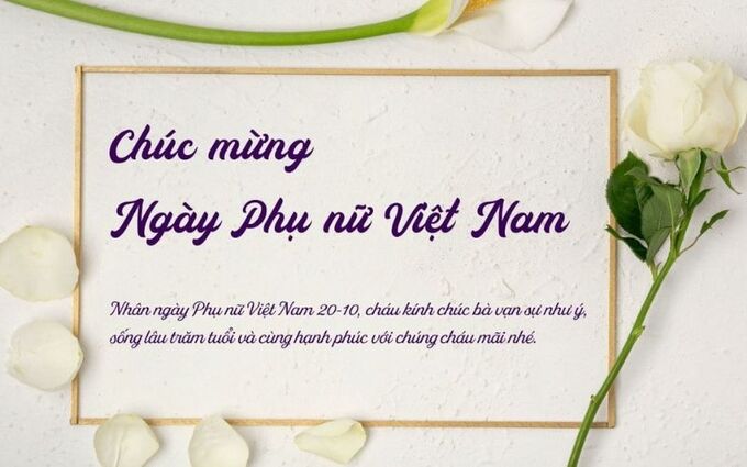 Thiệp chúc mừng ngày 20/10 tặng mẹ và bà ý nghĩa