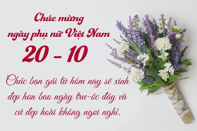 Thiệp 20/10 ngọt ngào tặng người yêu