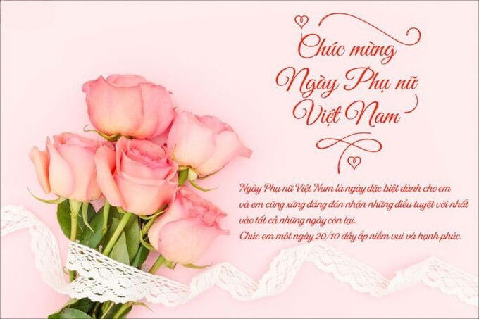 Mẫu thiệp chúc mừng 20/10 tặng vợ
