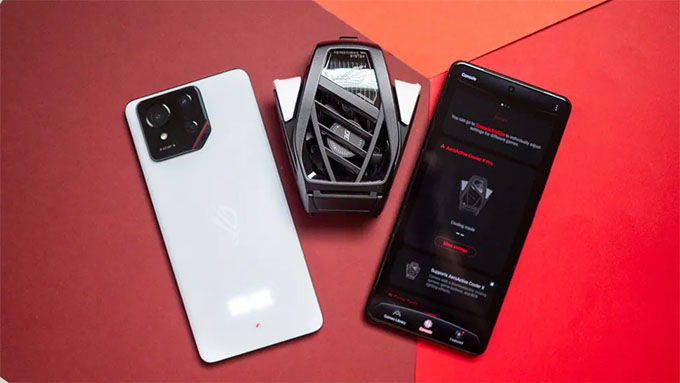 Mặt lưng ROG Phone 9 Pro 5G nổi bật với màn hình  Mini-LED hai màu