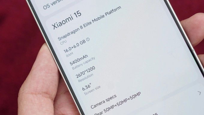 Thông số cấu hình của Xiaomi 15