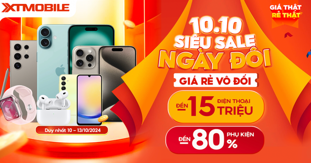 Siêu sale 10.10: Điện thoại giảm đến 13 triệu, phụ kiện giảm thêm 80%