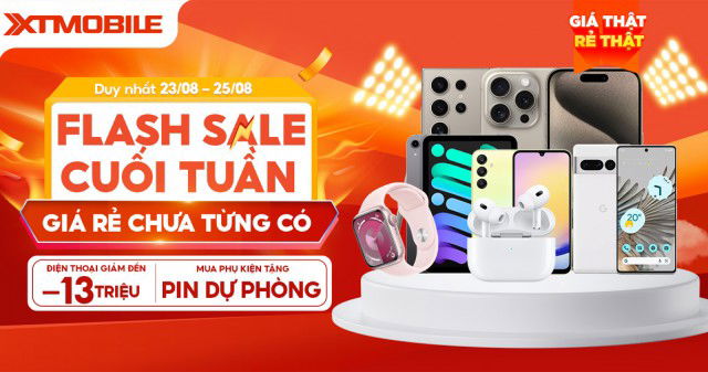 Cuối tuần săn sale 20/10 tại XTmobile: Điện thoại giảm khủng, phụ kiện ưu đãi sâu!