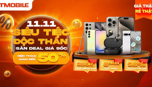 Siêu sale 11.11: Điện thoại giảm đến 12,2 triệu, phụ kiện giá chỉ từ 99K!