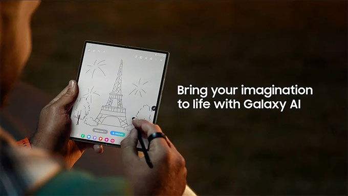 Tính năng Sketch to Image trên Samsung Galaxy Z Fold 6