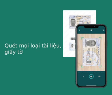 Tính năng quét tài liệu trên Camscanner 