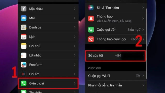 Đối với điện thoại iPhone