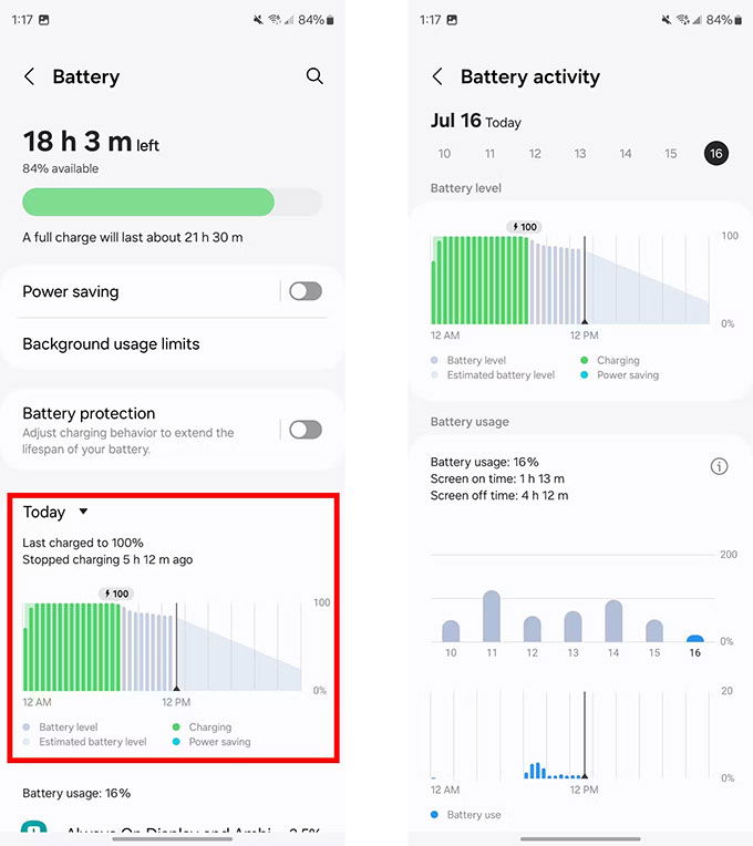 Xem mức sử dụng pin Samsung Galaxy Z Fold 6