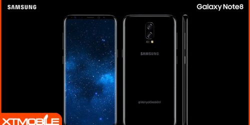 Galaxy Note 8 tiếp tục để lộ mặt trước với tấm kính bảo vệ siêu khủng