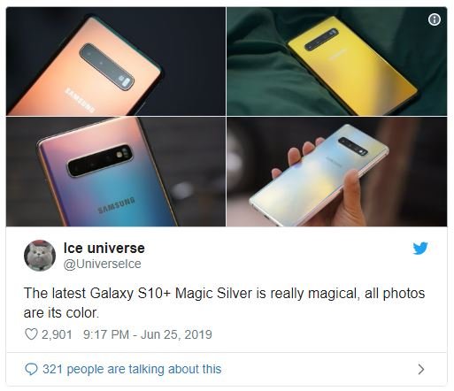 Galaxy S10 Plus Prism Silver đa sắc tuyệt đẹp