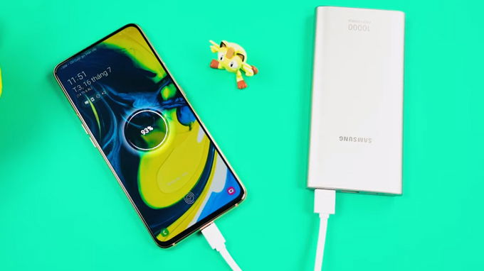 Galaxy A80 hỗ trợ công nghệ sạc nhanh 25W