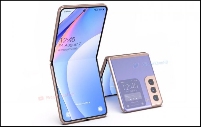 Galaxy Z Flip 3 sẽ đi cùng cụm 3 camera được xếp dọc có hình chiếc lá