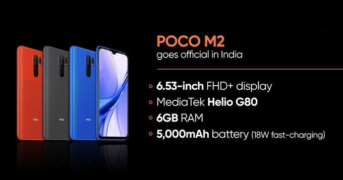 POCO M2 sở hữu màn hình lớn ấn tượng