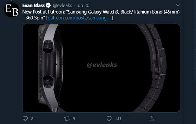 Galaxy Watch 3 cũng cũng sẽ hỗ trợ tính năng sạc không dây, NFC và Samsung Pay