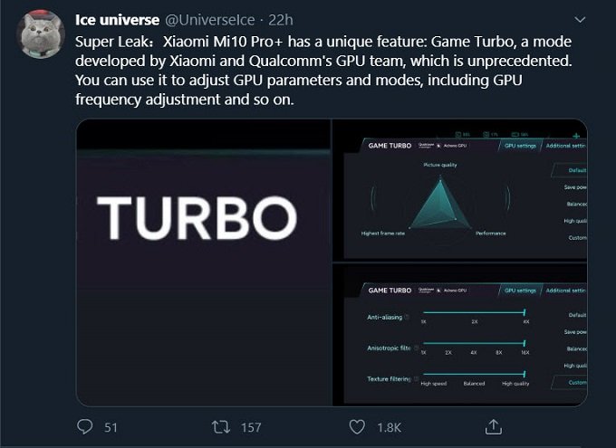 Xiaomi đã hợp tác với Qualcomm để tối ưu hóa về giao diện tùy chỉnh GPU trong ứng dụng Game Turbo.