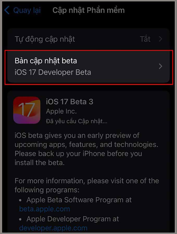 Hướng dẫn cập nhật iOS 17 Beta 3 cho iPhone 11, iPhone 12, iPhone 13 và iPhone 14