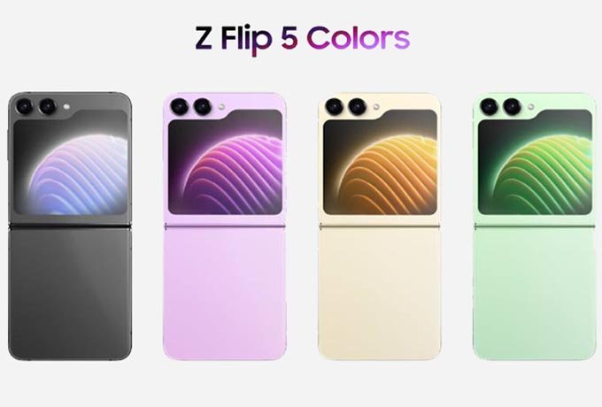 Các tùy chọn màu sắc và bộ nhớ của Galaxy Z Flip 5