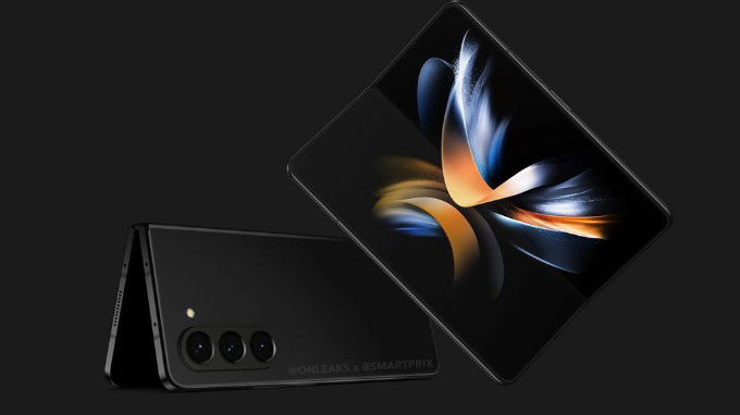 Hình render của Galaxy Z Fold 5