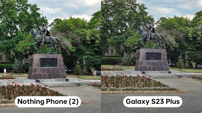 So sánh khả năng zoom 2X giữa Galaxy S23 Plus và Nothing Phone (2)