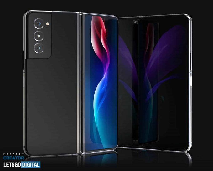 Hình ảnh render Galaxy Z Fold 3