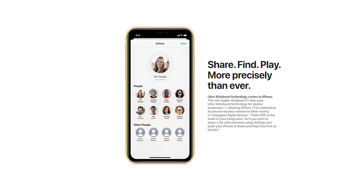 Slide giới thiệu trên trang web của Apple