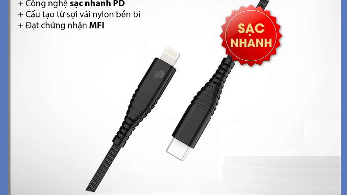 Cáp sạc nhanh với dây bền bỉ