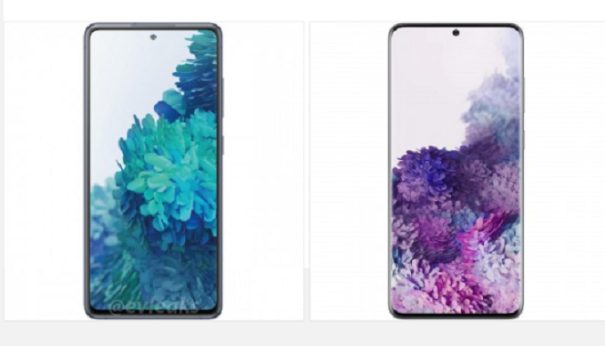 So sánh màn hình Galaxy S20 Fan Edition ( bên trái ) và Galaxy S20 Plus ( bên phải )