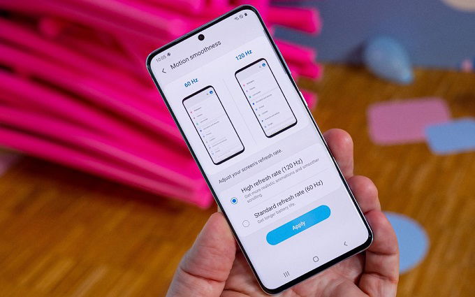 Samsung sẽ chưa nâng cấp tần số quét màn hình Galaxy S21 lên thành 144Hz mà vẫn giữ 120Hz như cũ