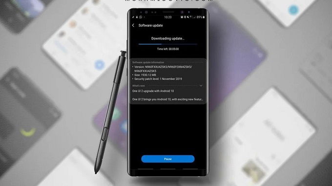 Hình ảnh One UI mới trên Galaxy Note 9