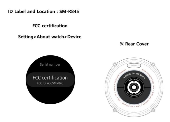 Chứng nhận của FCC dành cho Galaxy Watch 2