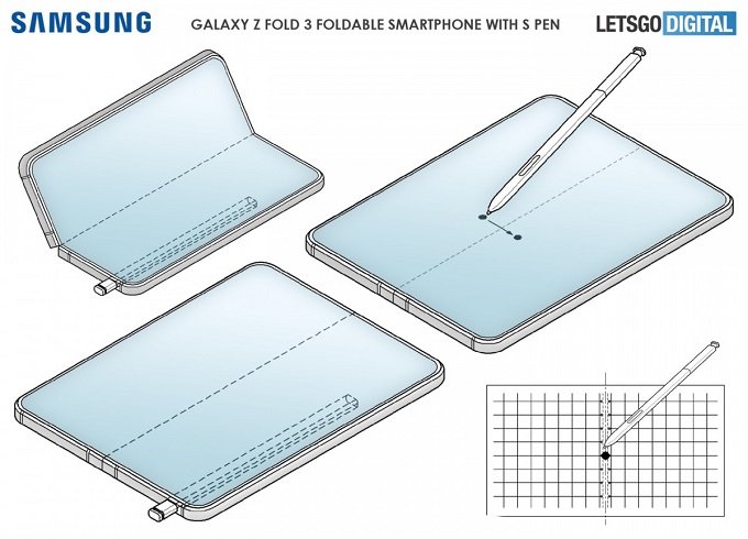Bản đăng ký công nghệ Galaxy Z Fold 3 với Spen