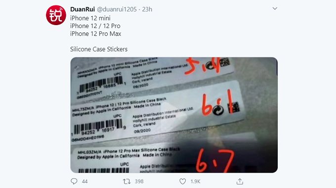Tweet xác nhận iPhone 12 Mini