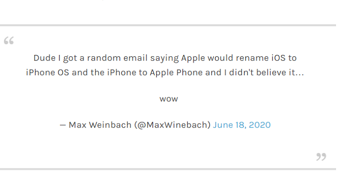 Phát biểu của Max Weibach về Apple Phone