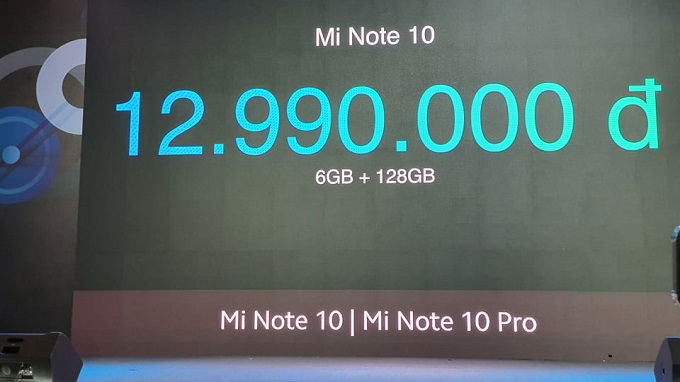 Giá Mi Note 10