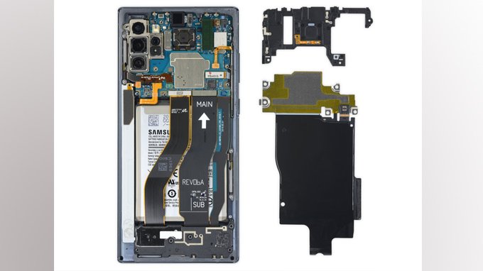 Galaxy Note 10 Plus 5G thay đổi bố cục bo mạch chủ