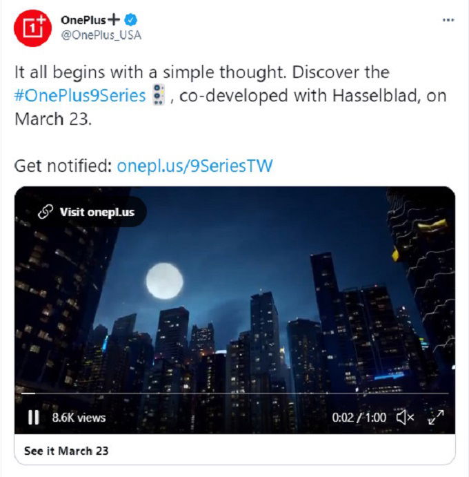 Tweet của OnePlus