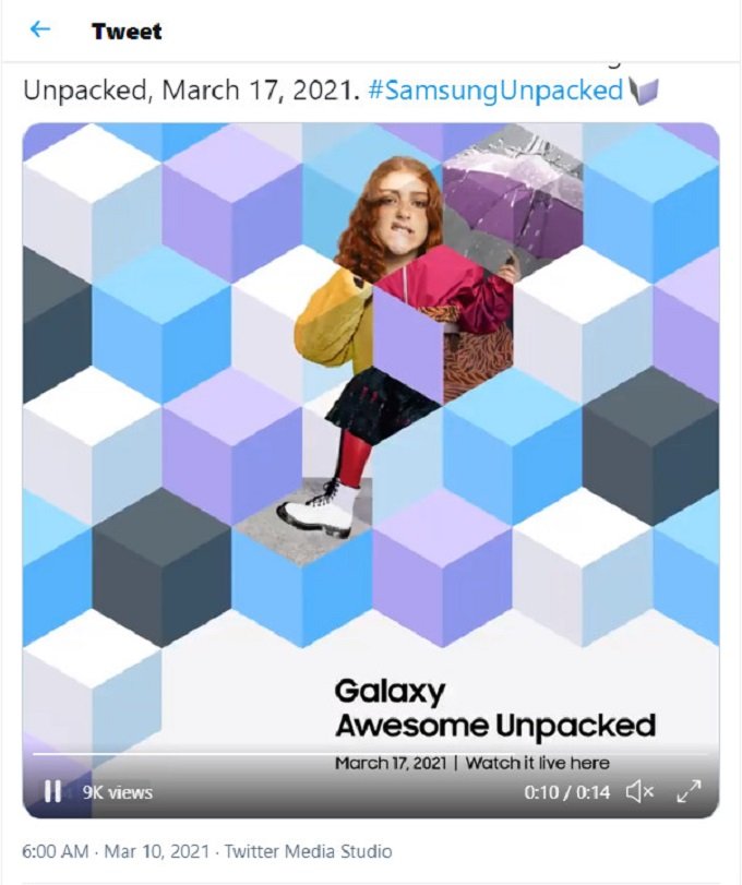 Tweet của Samsung