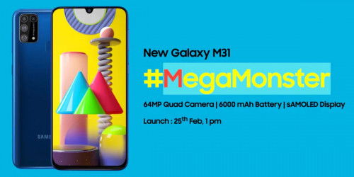 Samsung Galaxy M31 ra mắt với viên pin 6000mAh, camera 64MP