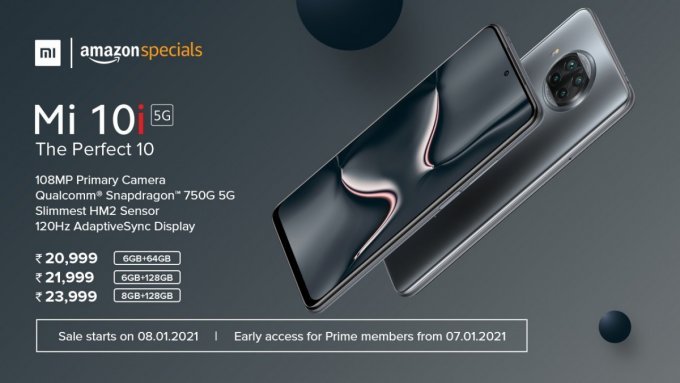 Xiaomi Mi 10i trên trang Amazon