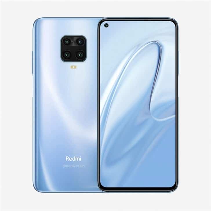 Poster Redmi Note 9 cho thấy, điện thoại thông minh sẽ được trang bị cụm 4 camera trong một hình vuông ở mặt lưng. 