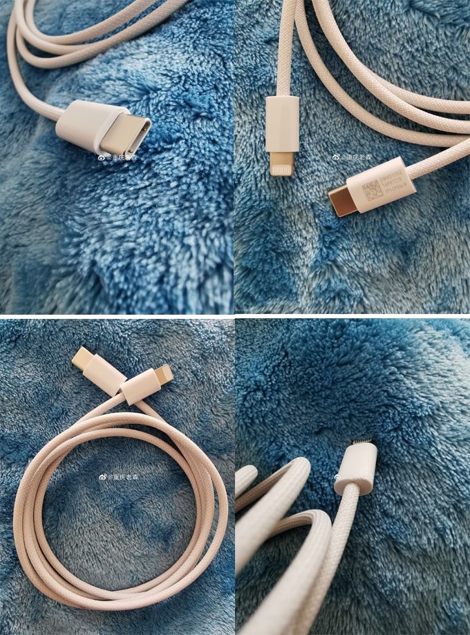Hình ảnh dây cáp USB-C to Lightning bện vải