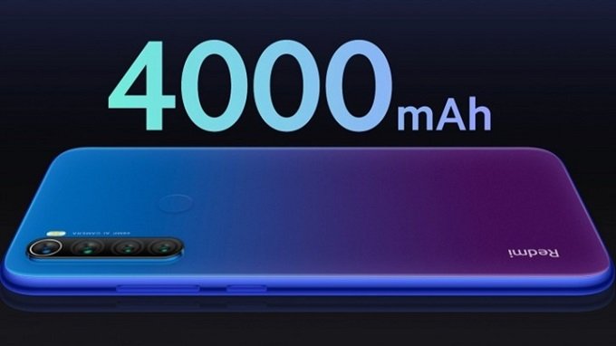 Redmi Note 8T đi kèm với viên pin có dung lượng lên 4000 mAh
