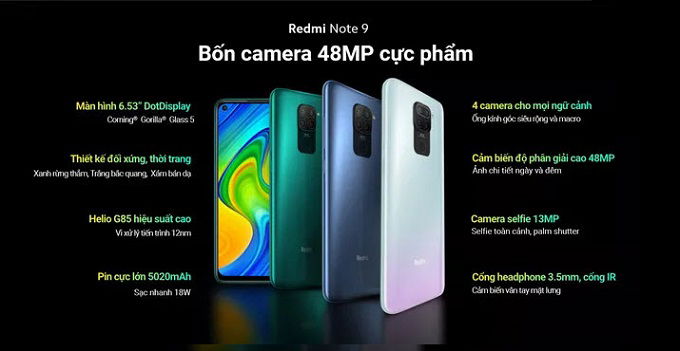 Redmi Note 9 mang sức mạnh phần cứng đến từ vi xử lý Helio G85 của MediaTek