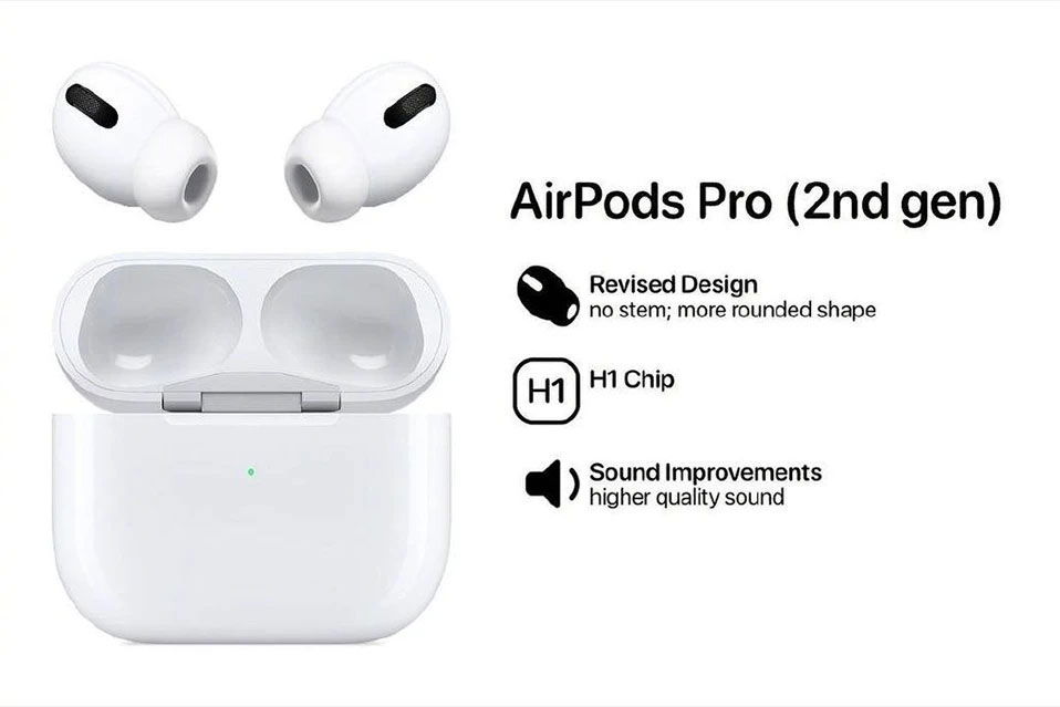 Hình ảnh AirPods Pro 2 bất ngờ lộ diện, hé lộ thiết kế mới so với AirPods Pro