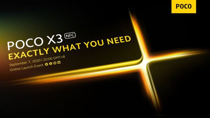 Xiaomi Poco X3 sẽ ra mắt vào ngày 07/09