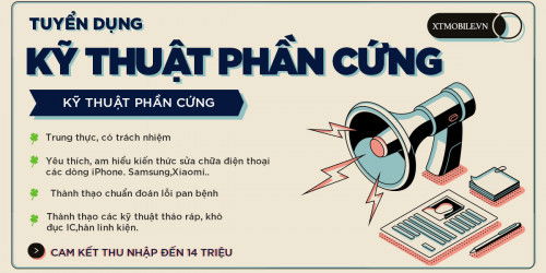 Tuyển dụng nhân viên Kỹ thuật phần cứng, Kỹ thuật ép kính: Cam kết thu nhập đến 14 triệu, đãi ngộ tốt