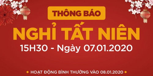 Thông báo: Cửa hàng XTmobile nghỉ sớm ngày 7/1 nhân dịp tất niên công ty