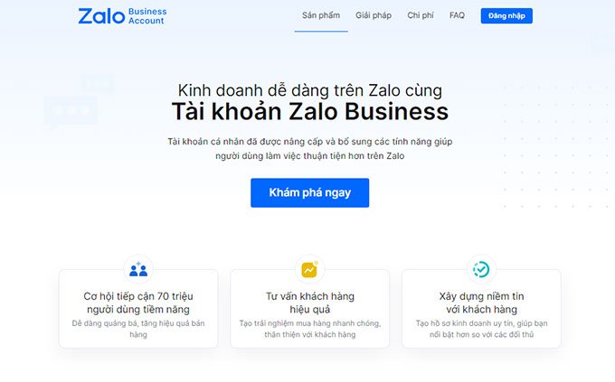 Cách nâng cấp tài khoản Zalo Business mới nhất trong năm sau