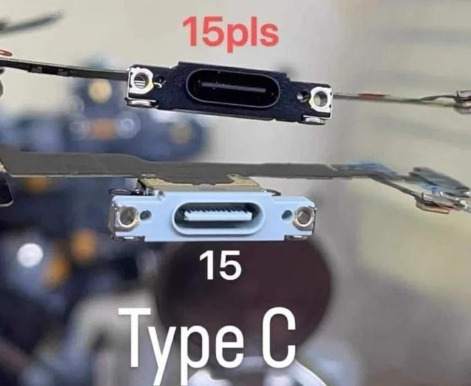 Hình ảnh rò rỉ cổng USB-C trên dòng iPhone 15