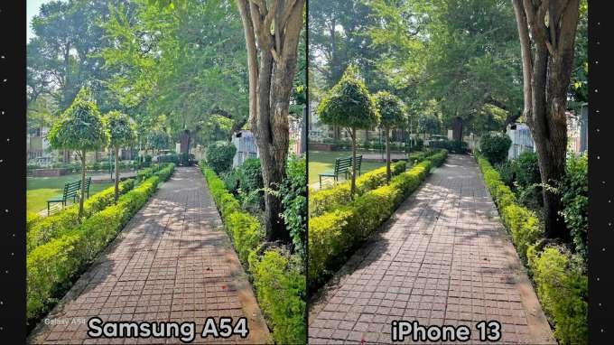 So sánh camera của iPhone 13 và Galaxy A54 5G